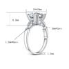 Personality Exquisite 925 Silver Round Moissanite Rings Wedding Anniversary Jewelry
