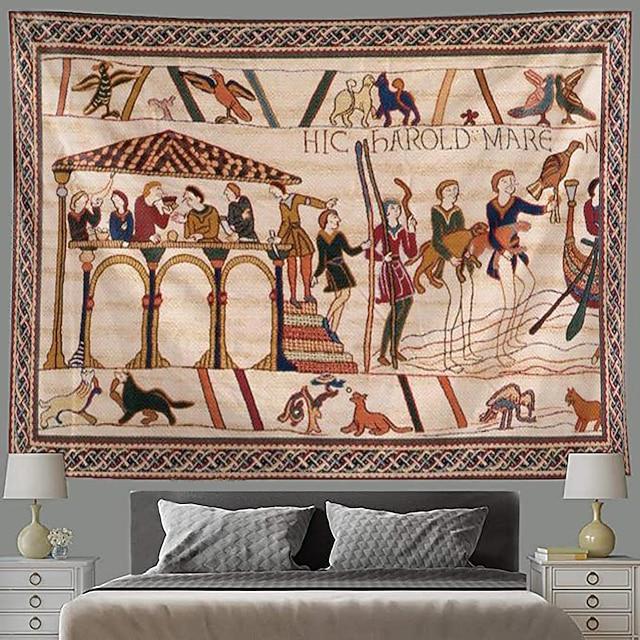 Tapestry of the medieval Bayeux wall 75x100