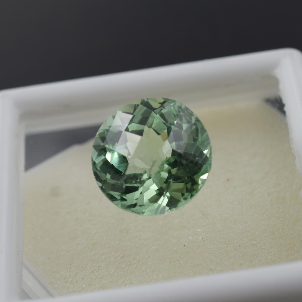 Natural Bluish Green Sapphire Round 13.2 Ct Stunning Certified Loose Gemstone
