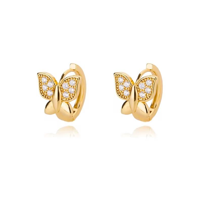 

New Stainless Steel Earrings For Women Trending Silver Color Butterfly Hoop Earrings Femme Girls Luxury Jewelry Gifts