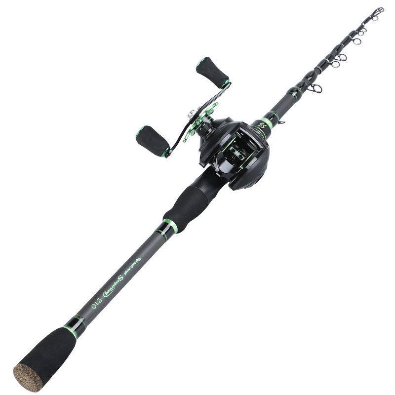 Angelrollen-Ruten-Kombination, 12 + 1BB Angelrolle und 1,8 m 2,1 m Carbon-Reise-Angelrute zum Barschangeln