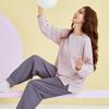 2025 Women's 100% Cotton Pajamas, Round Neck Long Sleeve Pullover, Casual Autumn/Spring Homewear Set