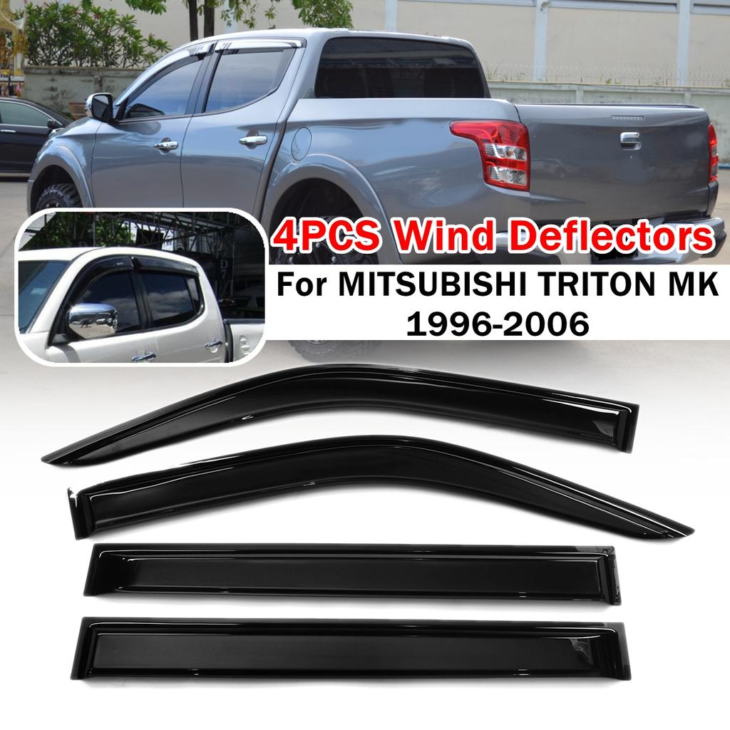 Buy 4PCS Car Window Wind Deflectors Tinted For MITSUBISHI TRITON MK
