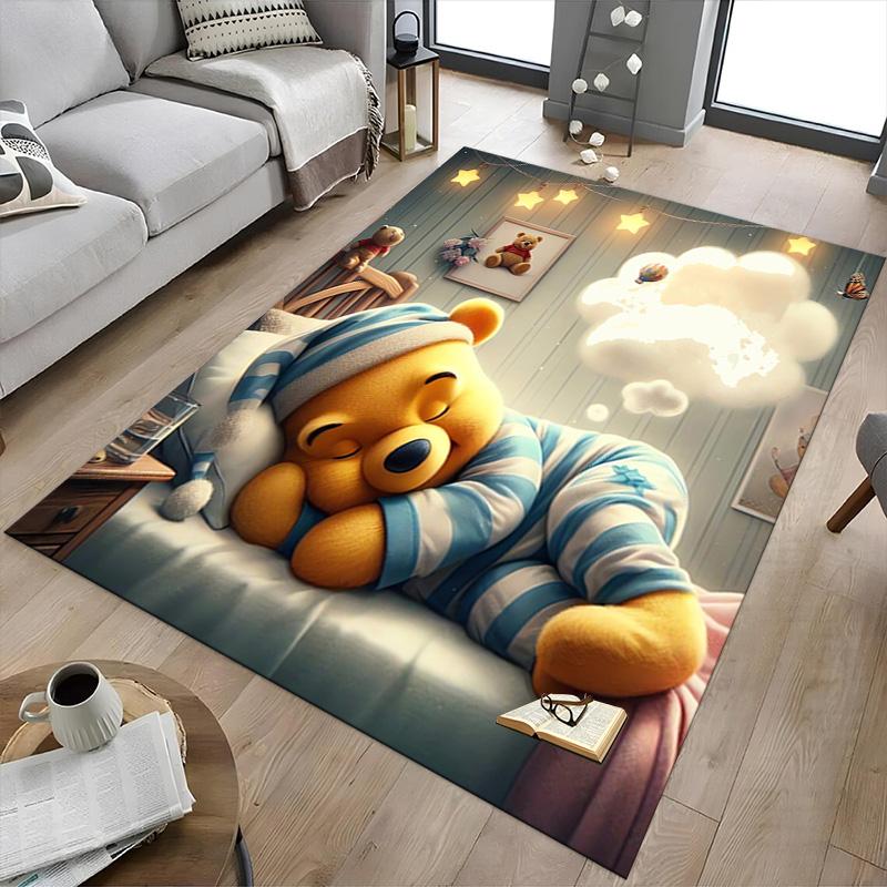 Piglet'S Sweet Dreams Carpet For Playroom Bedroom Living Room Sofa Home Decorkids Game Area Rug Nonslip Floor Mat