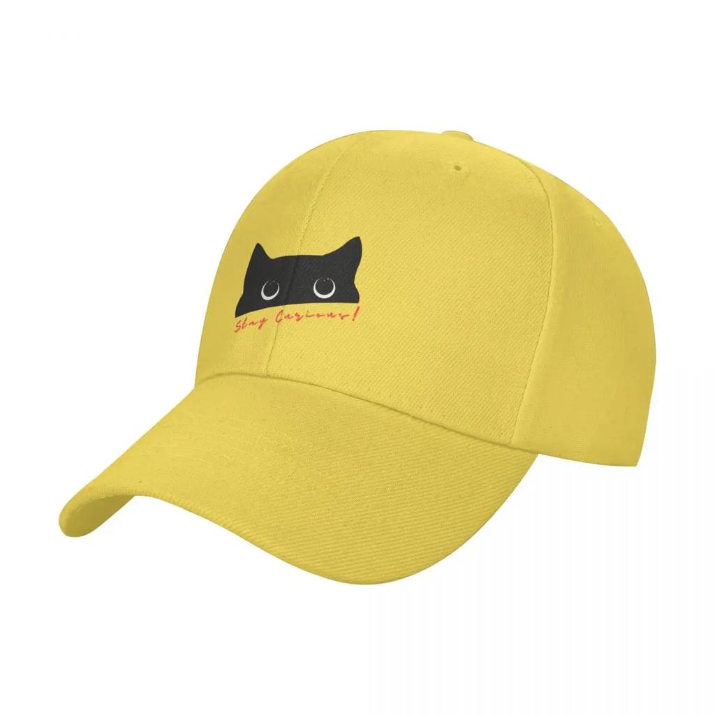 Cat being curious Baseball Cap hats on offer Sunscreen Snapback Cap Icon Caps For Women Men's