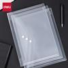 Deli A4 Transparent Document Bags with Snap Button (10 Pack)
