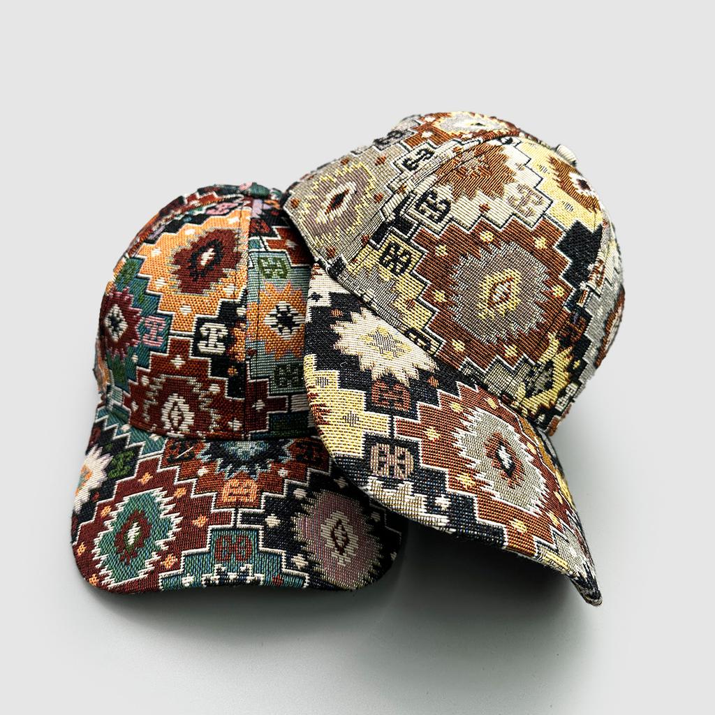 Ethnic Style Retro Pattern Baseball Cap Men'S And Women'S Sunshade Hard Top Casual Personality Versatile Cap