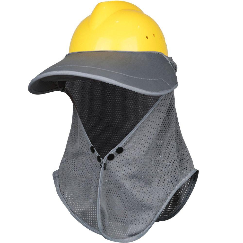 Mesh Safety Helmet Sunshade Breathable Neck Protection Sun Shield  for Construction Workers