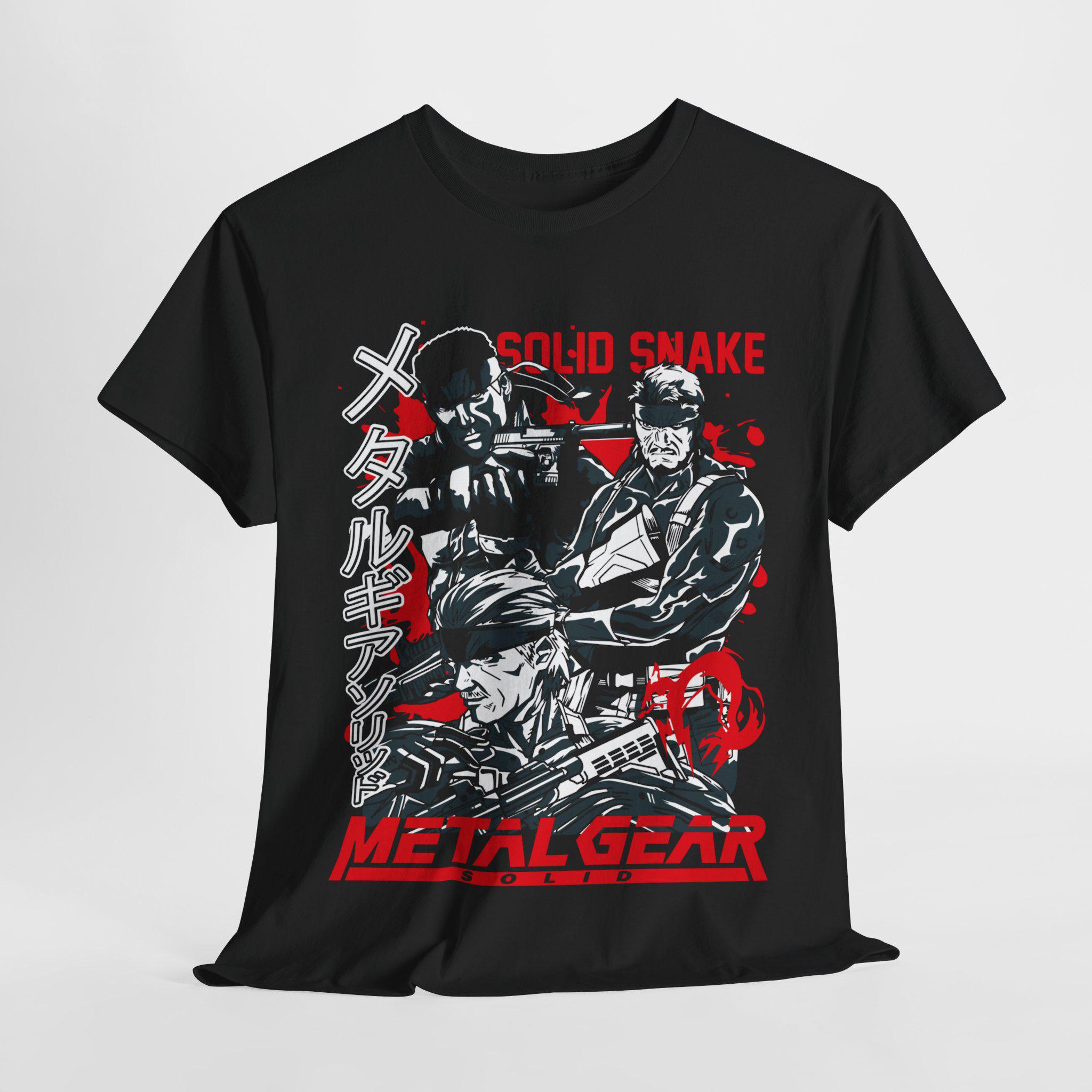 

MGS1 Snake Tshirt Metal Gear Solid Vintage Tops SnakeRaiden MGS Sons of Liberty Unisex Women Clothes Unisex Tee Cotton Clothing 4XL