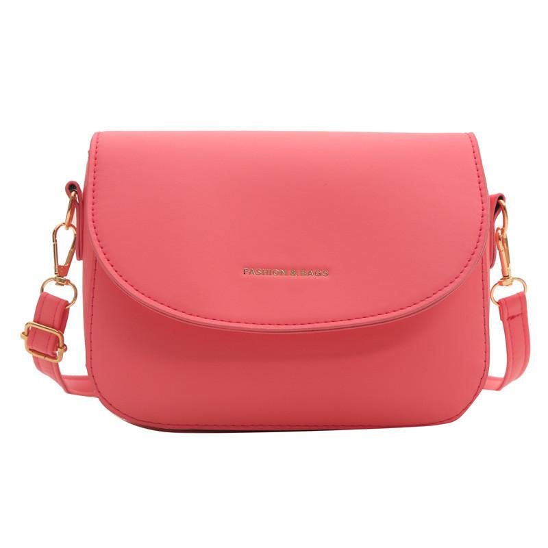 Trendy Candy-colored Saddle Bag In White Khaki Pink Green Brown Black