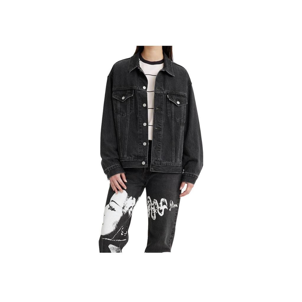 Levis Levis X Universal Monsters Graphic Print Button-Up Jacket Men Jackets Black A3693-0000