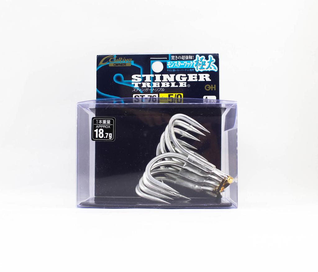 Owner ST-76 TN 4X Treble Hook Heavy Duty Size 5/0 (9505)