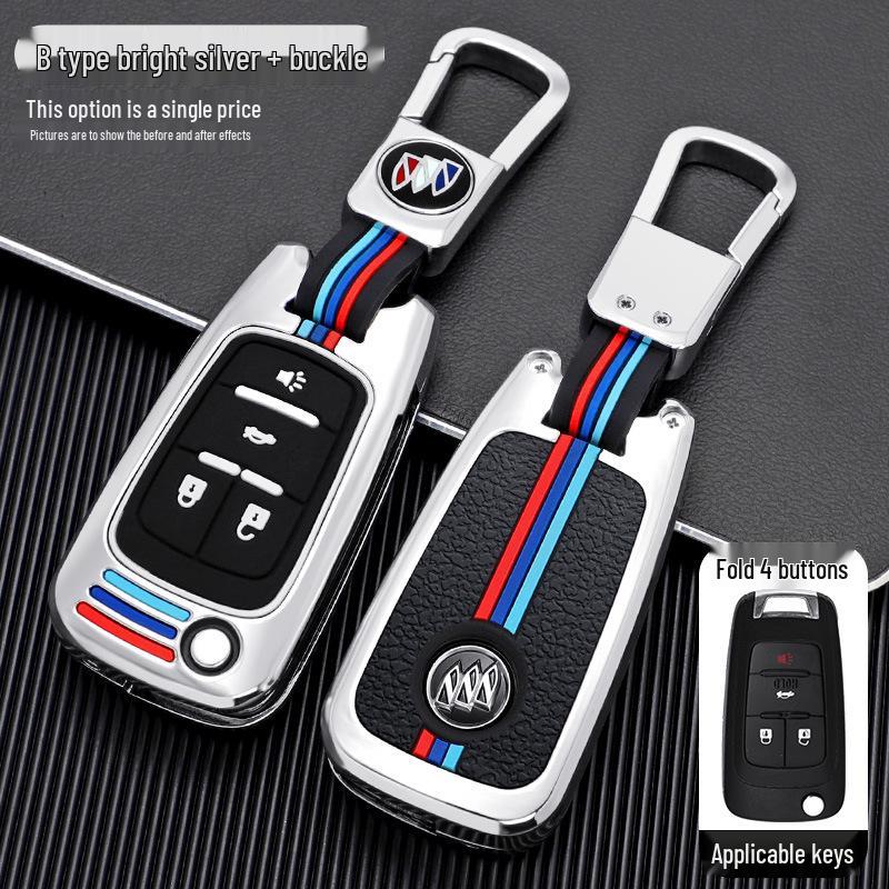 Buick Car Key Case Cover for Models: New Excelle, Verano, GT, Velite, Envision, Enclave, GL8, LaCrosse, GL6, Encore