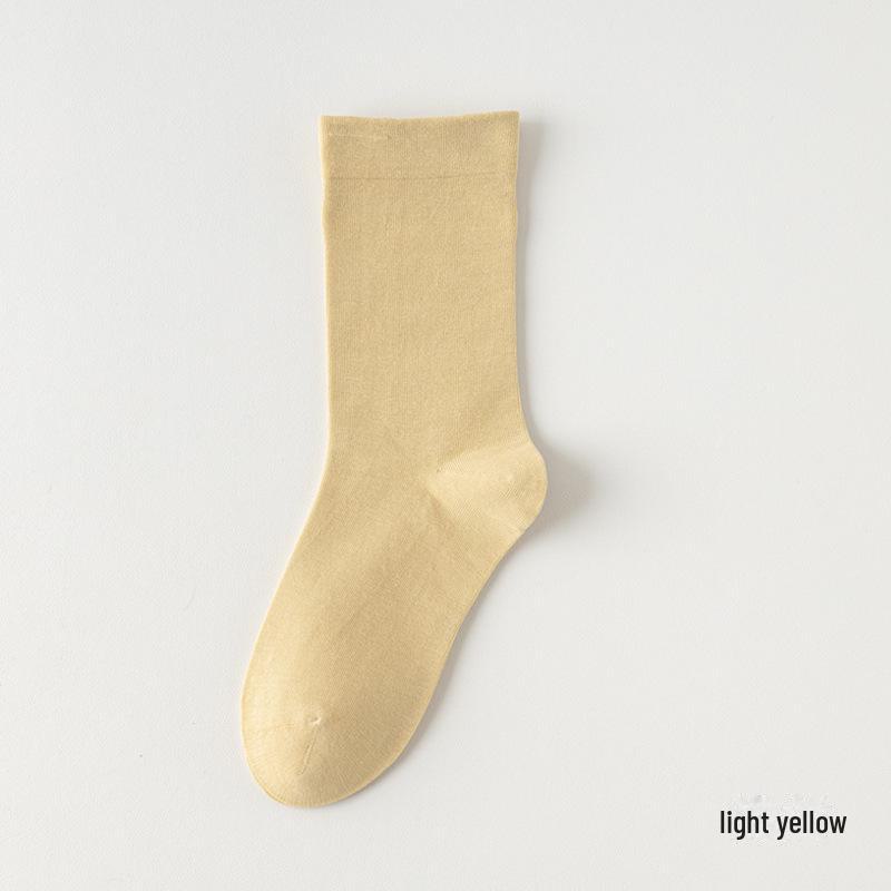 Wadenlange Socken aus Baumwollgarn für Damen – ohne Knochen, vielseitig für alle Jahreszeiten