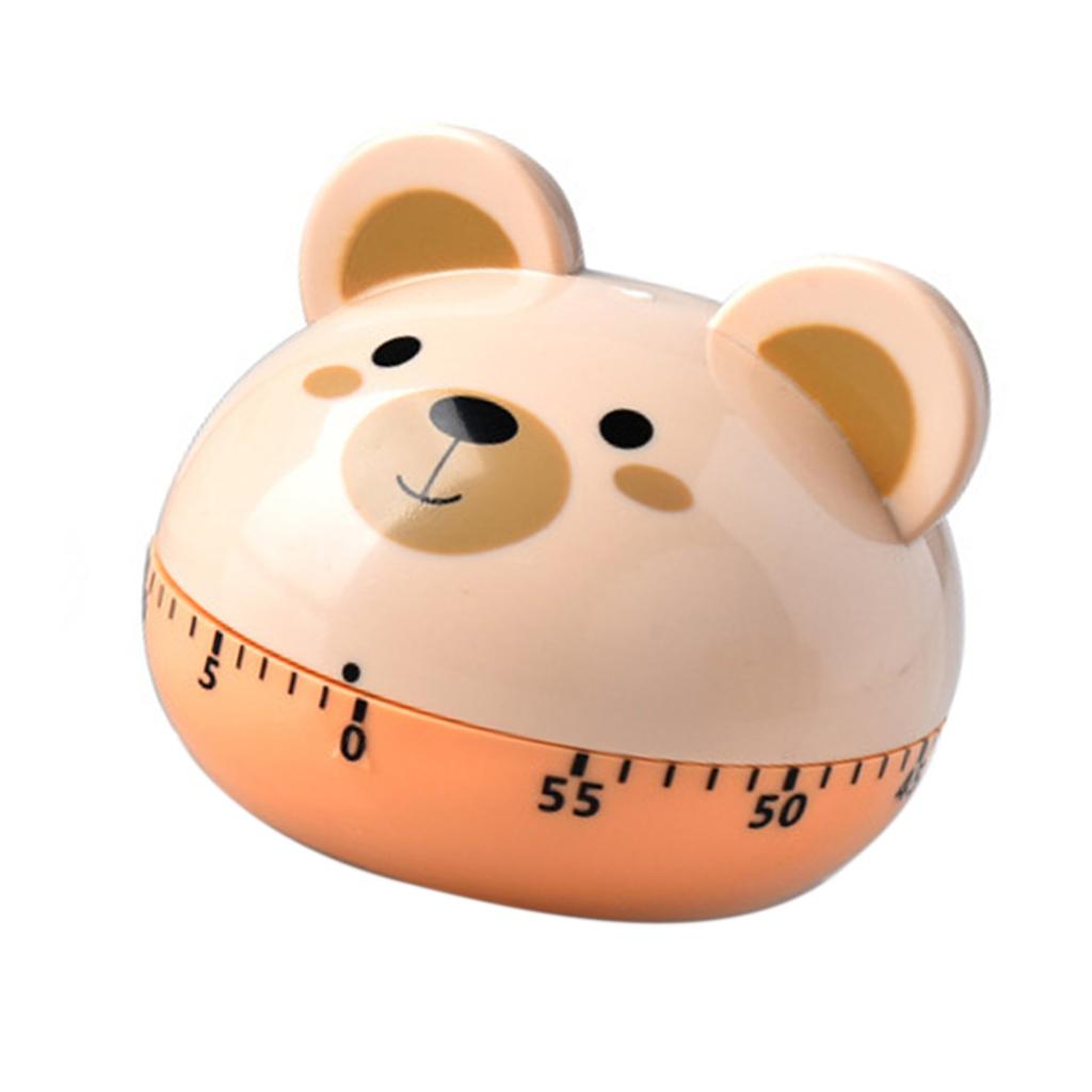 Mechanical Kitchen Timers Cartoon Animal Shape Accurate 60 Minutes Manual Timer for Students Little