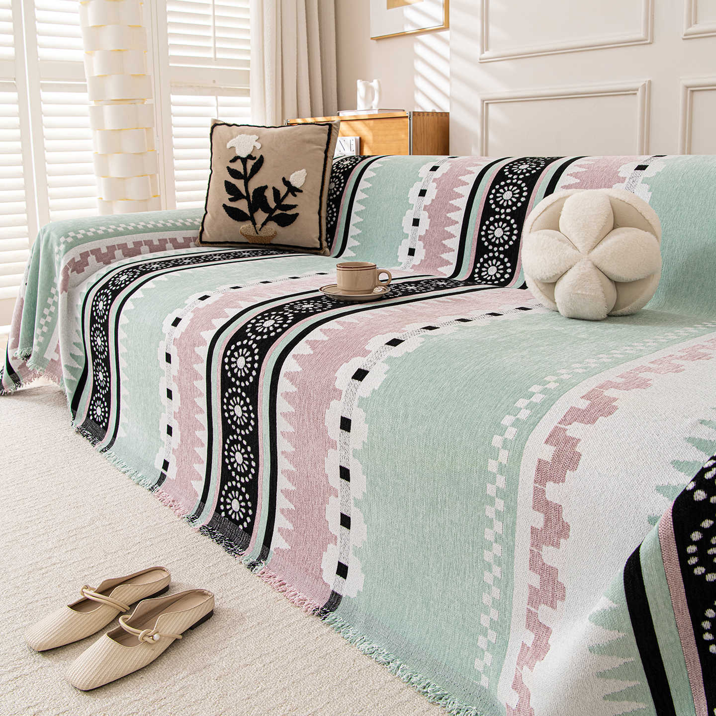 

1PC Sofa Towel Full Cover Bohemian Geometry All-inclusive Sofa Cover Blanket High-end Sense Universal in All Seasons 180X130CM