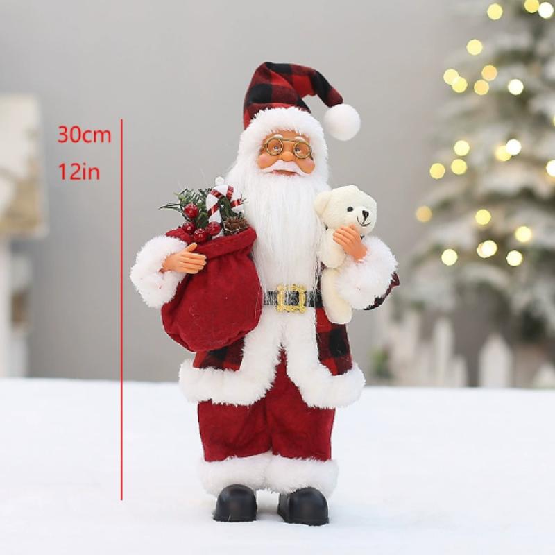 1pc12-inch Tall Santa Claus Christmas Decorative Items Home Shopping Mall and Hotel Table Decorative Items for Christmas Gift