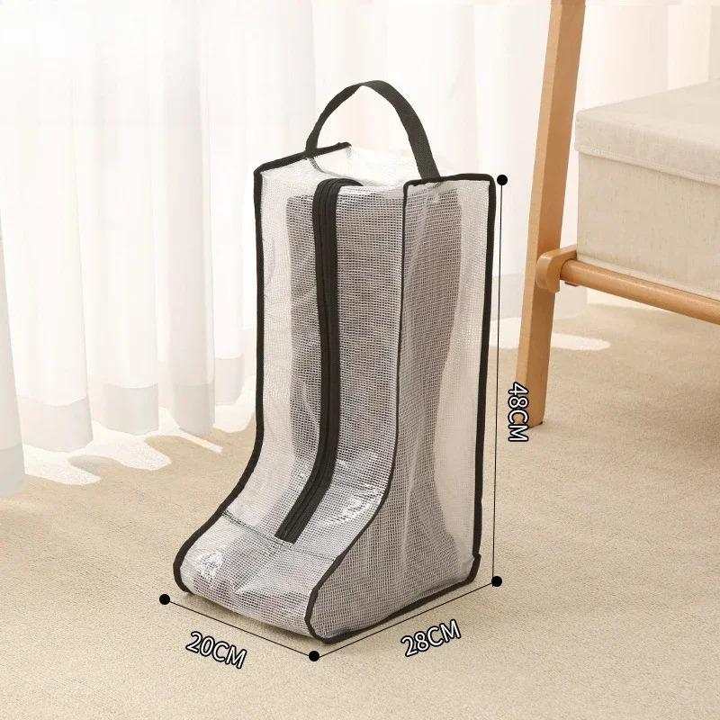 Houndstooth shoe dust bag multifunctional portable transparent moisture-proof shoe bag boots boots short boot protective bag