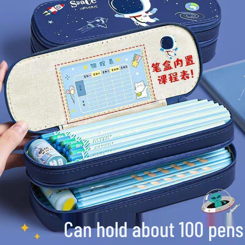 Double-Layer Cute Pencil Case for Primary Students