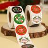 500pcs Merry Christmas Stickers Round Stickers Christmas Tag for Envelope Sealing Gift Decor Shop Product Packaging Stickers