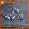Cartoon Sparkling Underwater Marine Animals Enamel Pins Glitter Dolphins Manta Ray and Sharks Brooches Lapel Badge Jewelry Gifts