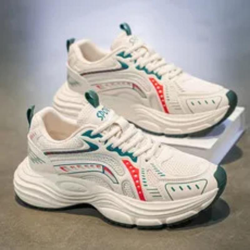 

Spring 2025 new fashion casual sports shoes men s breathable round head thick sole wear-resistant fashion trend dad shoes 44 світло-зелений колір