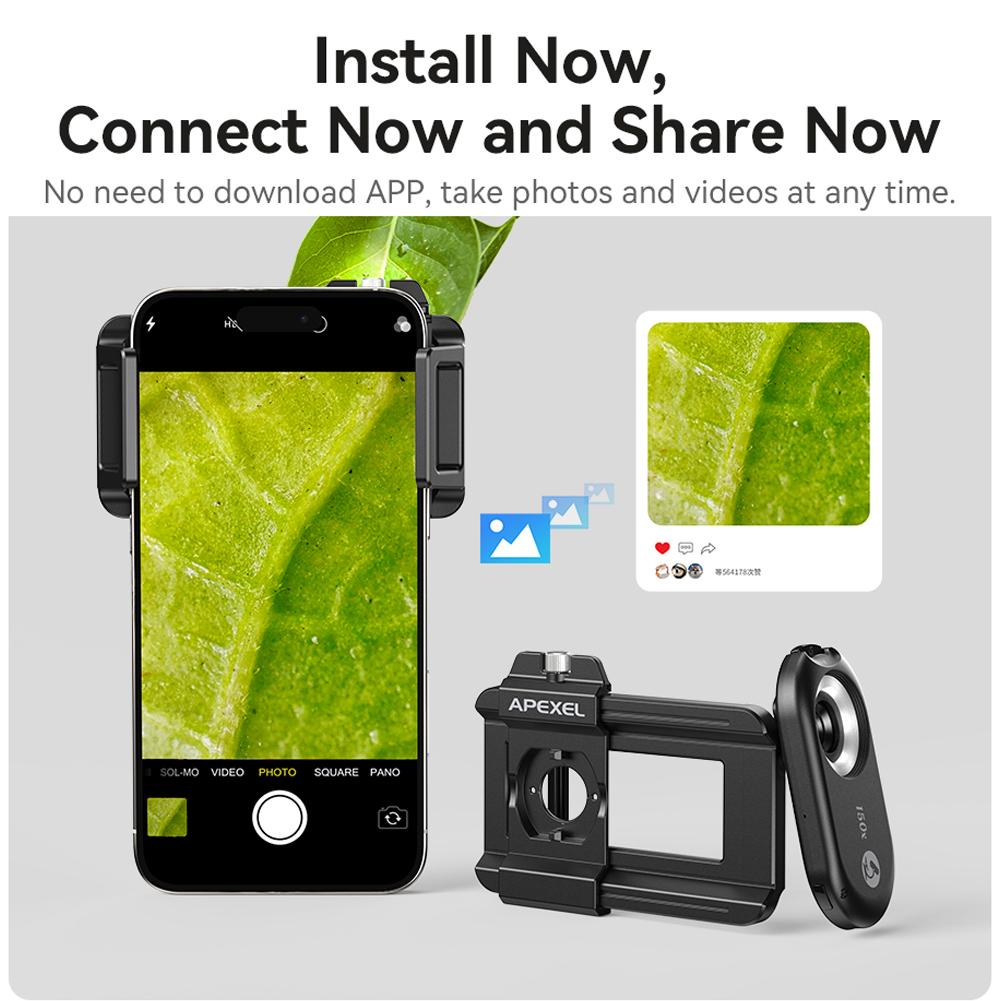 Quick Release Cellphone Microscope Portable Mobilephone Microscope High Magnification CPL Polarized Lenses Eliminate