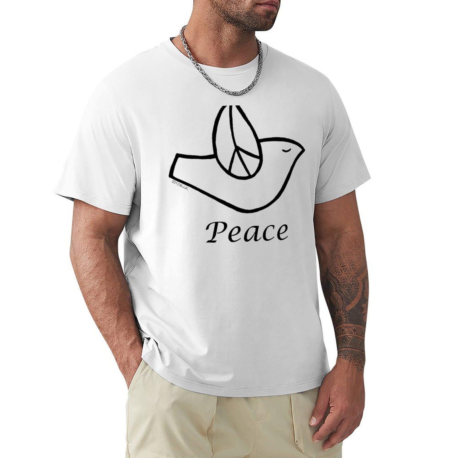Peace Dove Bringing Peace Tshirt Minimalist Graphic Tee Shirt S