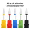 Ceramic Nail Grinding Head for Cuticle and Gel Polish Removal, Manicuring, Corn Head Drill Bit, Universal Fit, Non-Heating