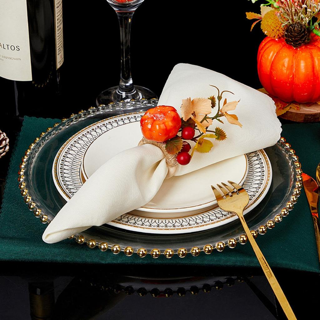 Halloween Napkin Rings, Maple Napkin Holders Fall Decorative Napkin Grommets For Thanksgiving Halloween Table Decorations