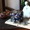 34-Color Chinese & Japanese Brocade Gaiwan Zisha Teapot Ceramic Cup Set With Cotton Bag