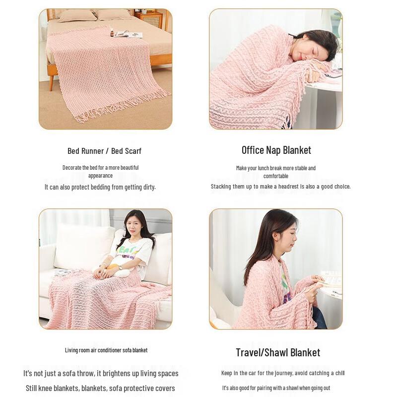 OEING Knitted Blanket Shawl