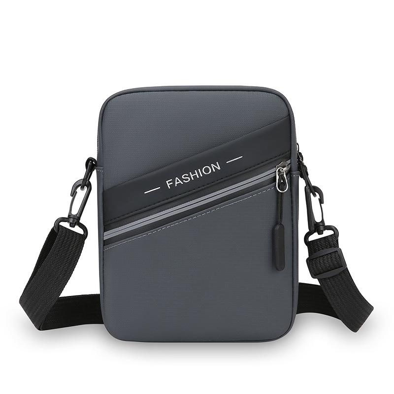 

Новая мужская сумка кроссбоди 2025 года Легкая для поездок на работу Многослойная наплечная сумка Простая модная мужская сумка серый