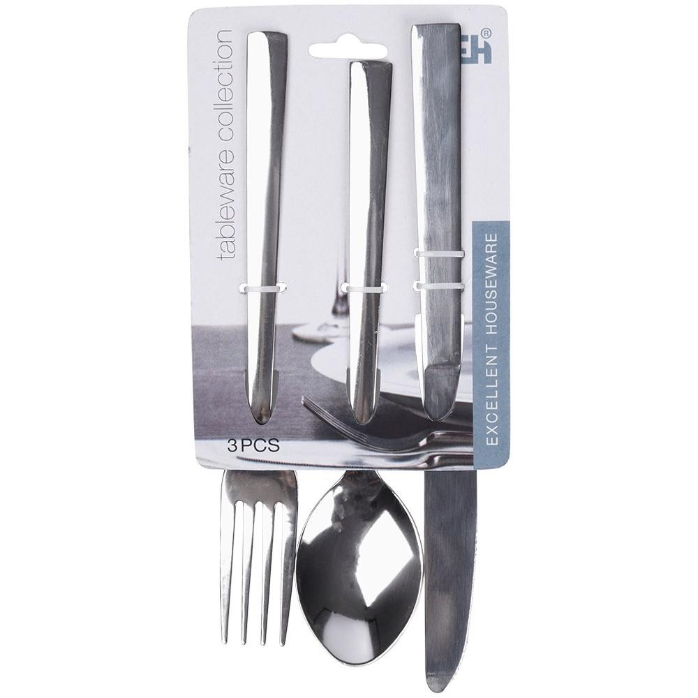 Steel cutlery set, 3 pieces.