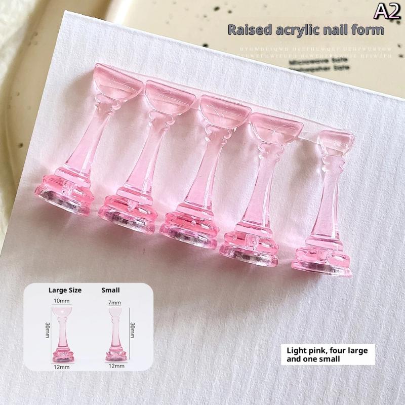 5Pcs Magnetic Acrylic Nail Practice Stand Tips Holders,Wearable Nail Display Standool