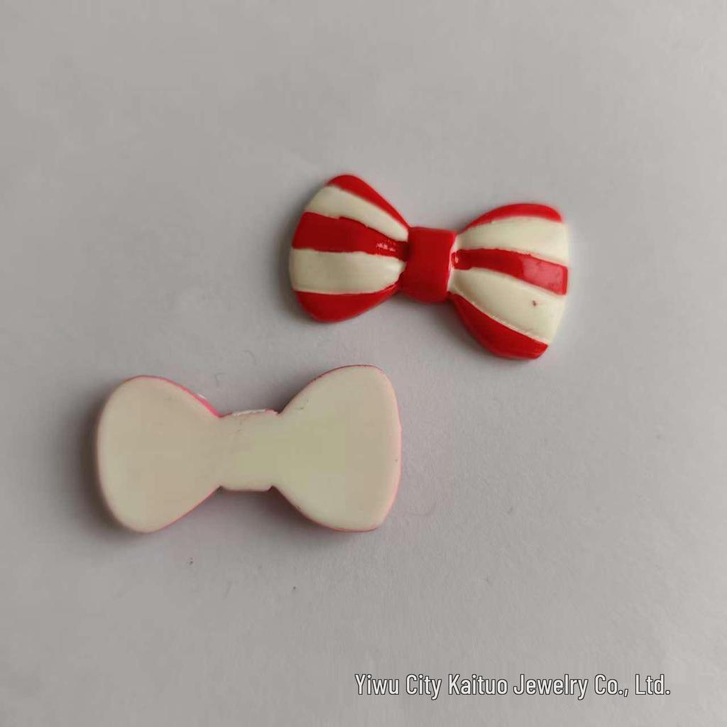 Heart-Shaped Resin Bow Tie Hair and Phone Case Accessories
