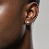 CZ Stud Earrings for Men Women,Hypoallergenic Stainless Steel Round Cubic Zirconia Stud Earrings,Body Piercing Jewelry