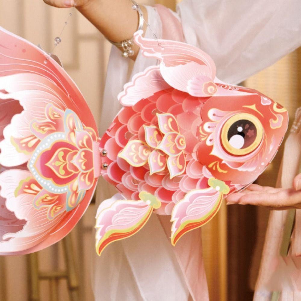 DIY Handcrafts Mid-Autumn Festival Lantern DIY Handmade Chinese Glowing Handheld Lantern  Kids