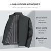 SHANSHAN Men's Business Casual Stand Collar Zipper Jacket
