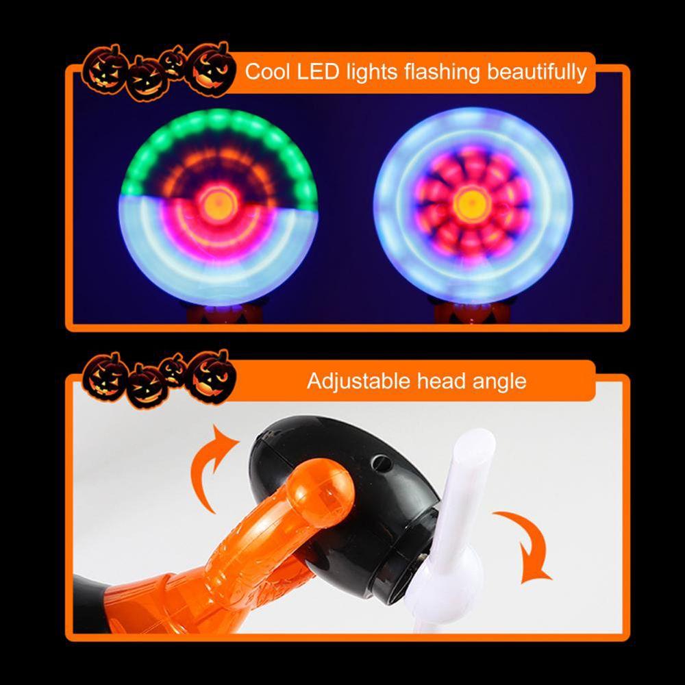 Windmill Toy LED Spinning Windmill Music Luminous Sticks Halloween Glow Stick Rotating Light Toy