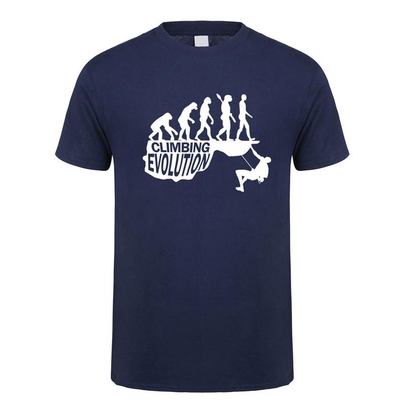Climb Evolution T Shirt Tops Unisexs Cotton Short Sleeve Unisex Climbing Climber Tshirt Tee Oz390