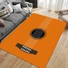 Guitar Theme Orange Carpet suitable as a non-slip mat for the living room or bedroom sofa