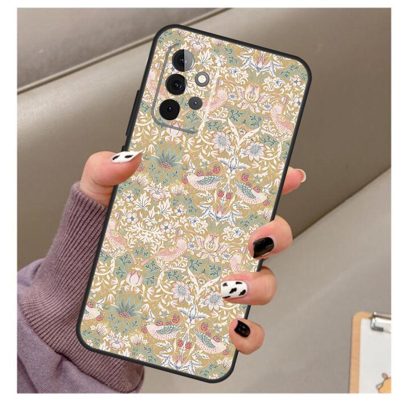 William Morris Strawberry Thief Case For Samsung Galaxy A35 A55 A15 A32 A12 A22 A52 A06 A54 A34 A14 A56 A36 A26 A16 A13 A53