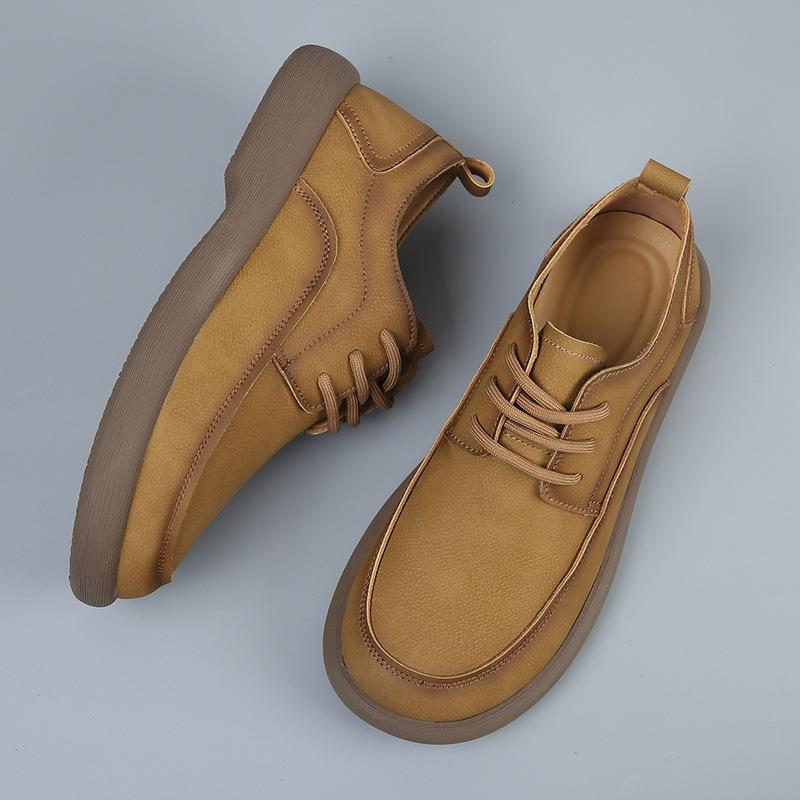 Spring and Summer New Men's Shoes Breathable Retro Leather Shoes Men's Comfortable Trend Versatile Casual Shoes