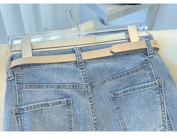 Women's Rhinestone Wide-Leg Jeans: 2026 Spring/Autumn Drape Slimming Pants