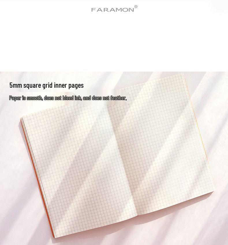 Smart Grid Stationery: Thickened A5 Grid Notebook - Simple, Fresh, and Personal.
