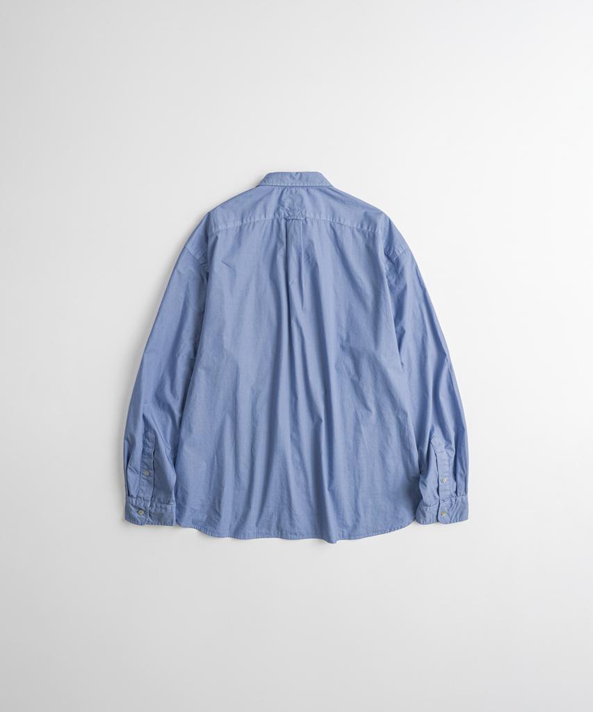 Bihebieo Dyed Poplin Classic Shirts Sax