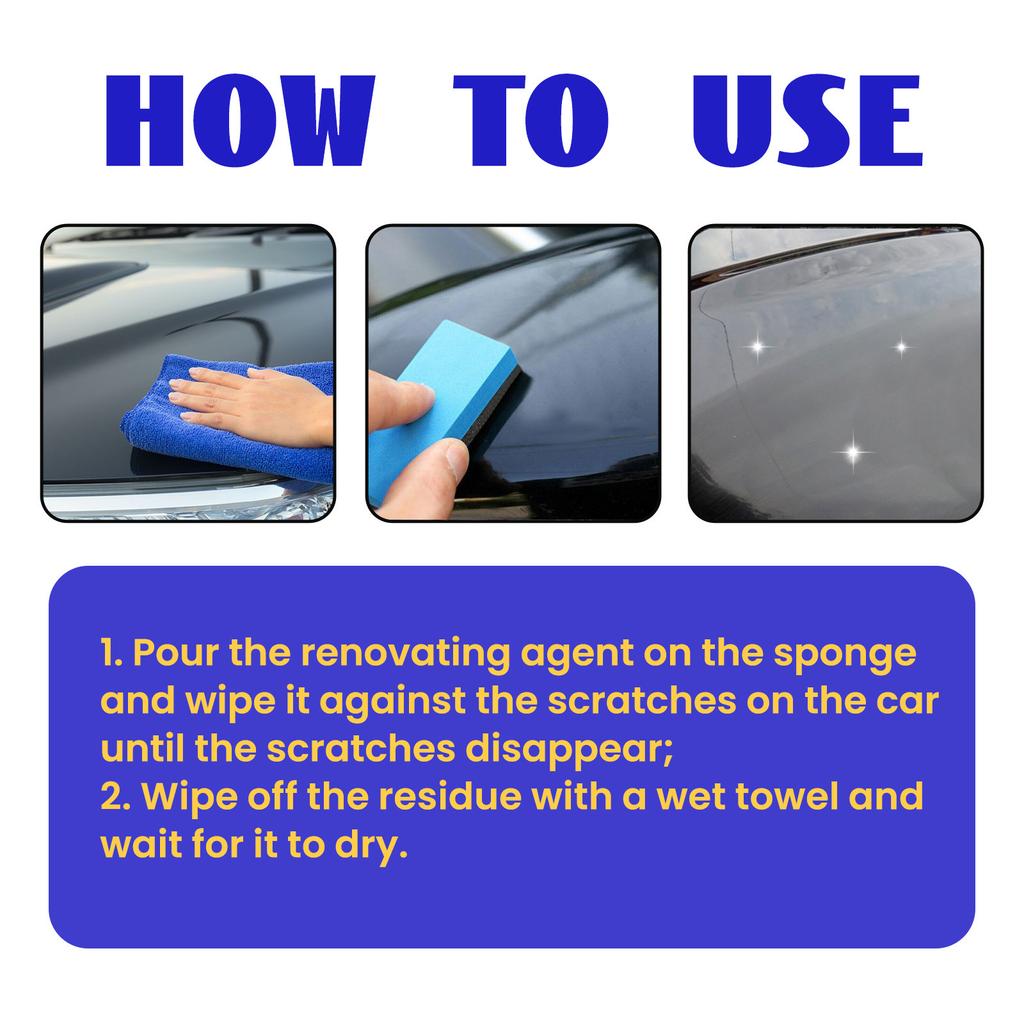 Homonth 100ml Car Scratch Remover Lotion Paint Restorer Back To Black Gloss Leather Restore Auto Polish Repair Scratch Lotion