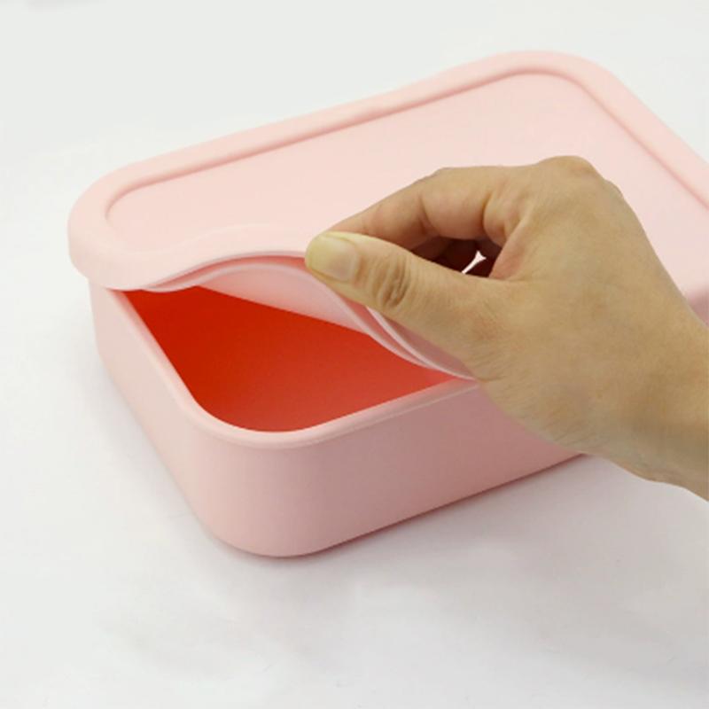 Silicone sealed fresh-keeping lunch box storage box, three compartment food grade complementary food box