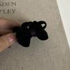 Retro Velvet Bow Mini Claw Clip - Red Hair Accessory for Holidays